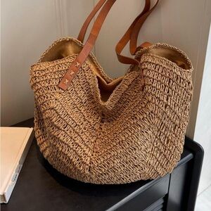 COPY - Large Woven Straw shoulder bag- brand new!